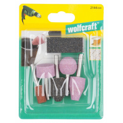 Lot de 5 meules + pierre de décrassage WOLFCRAFT - WOLFCRAFT