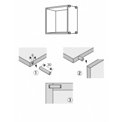 Lot de 50 chevilles bois brut HETTICH, l.30 mm - HETTICH