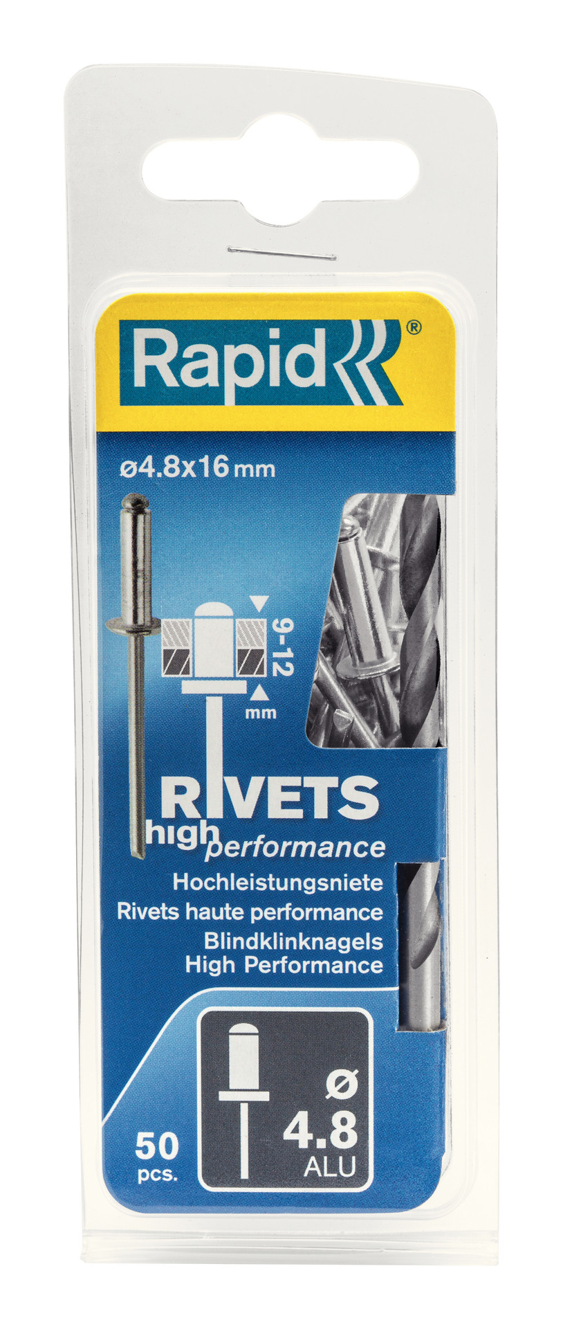 Rivets aveugles alu haute performance Rapid Ø4.8x16mm + foret de perçage 50 pièces - vue 3