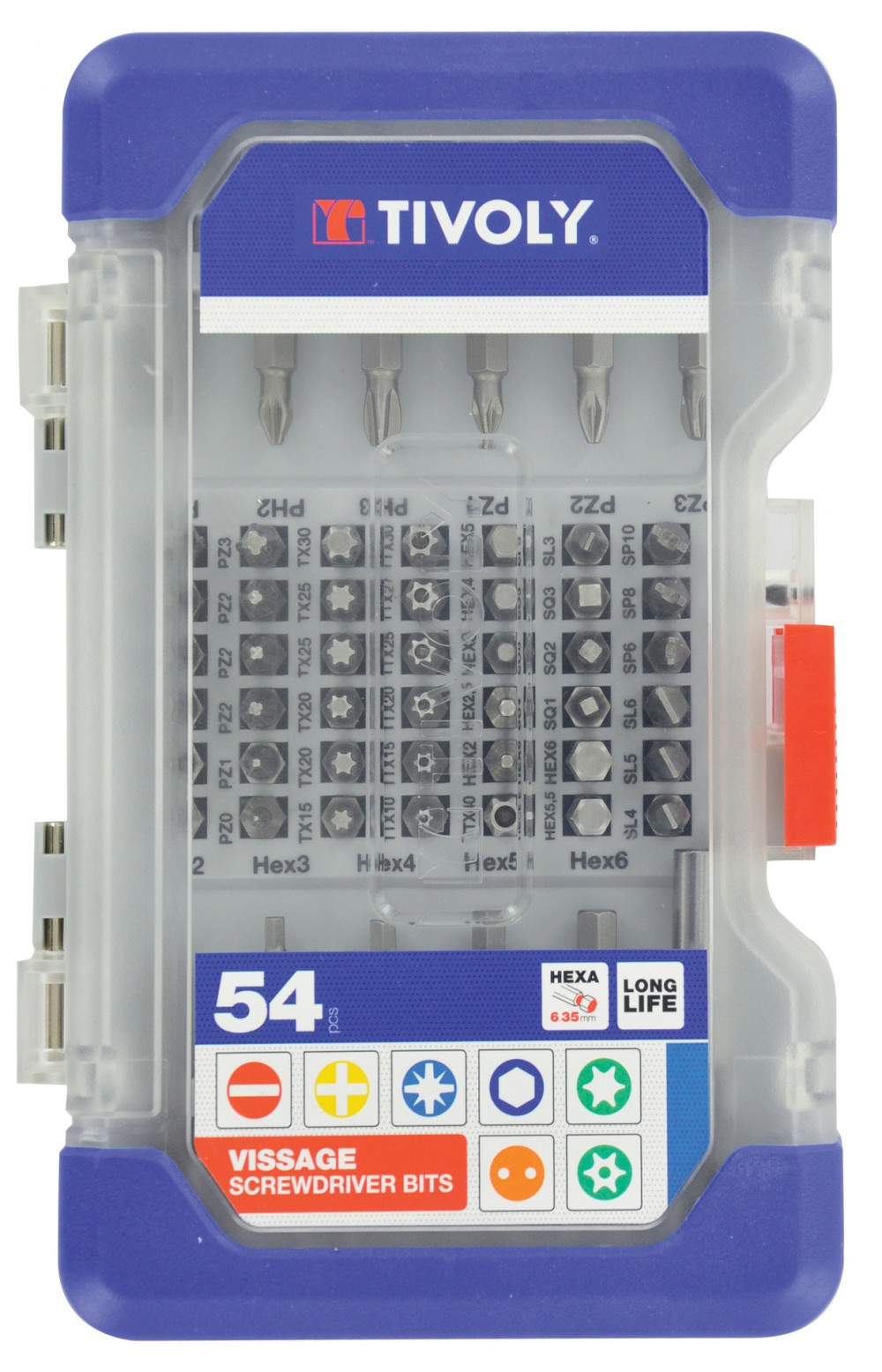 Tivoly Coffret embouts de vissage 53 pièces