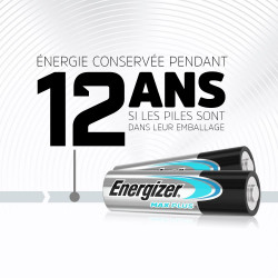 Lot de 8 + 4 piles alcaline lr06 aa, 1.2 V, ENERGIZER - ENERGIZER