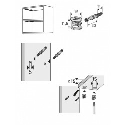 Lot de 8 Ferrures 89329 HETTICH - HETTICH