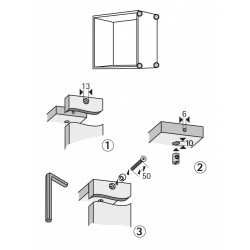 Lot de 8 Ferrures 89343 HETTICH - HETTICH