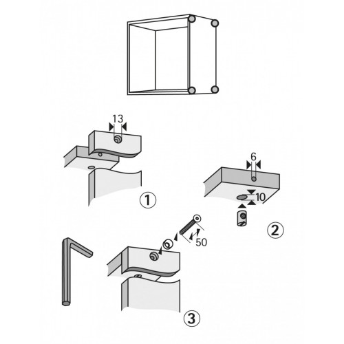 Lot de 8 Ferrures 89343 HETTICH - HETTICH