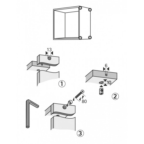 Lot de 8 Ferrures 89349 HETTICH - HETTICH