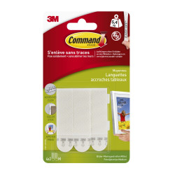 Lot de 8 languettes adhésives Tableaux déco COMMAND, blanc de marque COMMAND, référence: B5940600