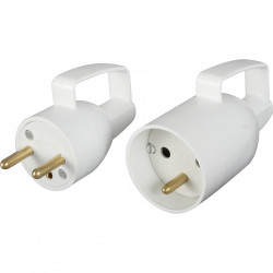 Lot fiches électriques mâle 2 pôles + terre, 16 A, DEBFLEX de marque DEBFLEX, référence: B5943500