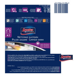 Lots de 2 Eponges Nettoyage Quotidien SPONTEX EXPERT - SPONTEX EXPERT