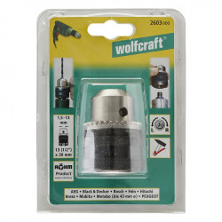 Mandrin à clé cylindrique WOLFCRAFT 2603000, Diam.13 mm - WOLFCRAFT