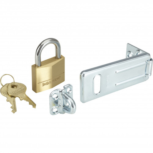 Master Lock 140703EURD Pack Comprenant un Moraillon de Porte et un Cadenas à Clé - MASTER LOCK