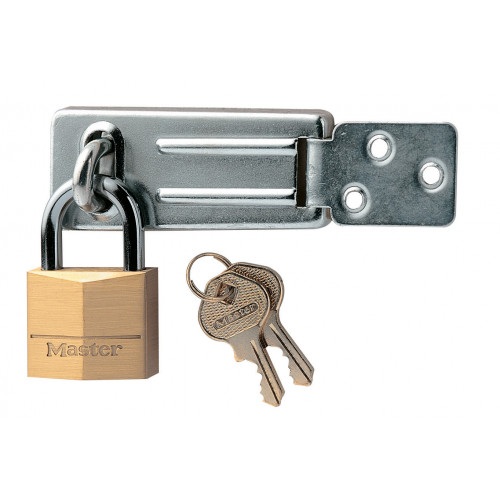 Master Lock 140703EURD Pack Comprenant un Moraillon de Porte et un Cadenas à Clé - MASTER LOCK