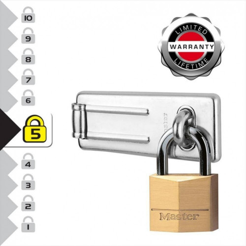 Master Lock 140703EURD Pack Comprenant un Moraillon de Porte et un Cadenas à Clé - MASTER LOCK