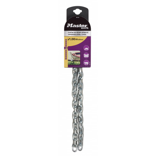 Master Lock 8011EURD Chaîne en acier cémenté, 100 cm x 0,6 cm - MASTER LOCK