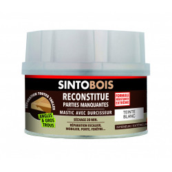 Mastic à bois SINTO, blanc, 0.17 L de marque SINTO, référence: B5951100