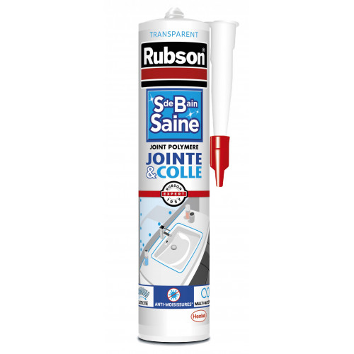 Mastic de fixation RUBSON, transparent, 280 ml - RUBSON