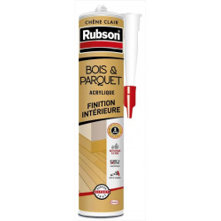 Mastic d'étanchéité boiserie, parquet et plinthe RUBSON 280 ml chêne clair de marque RUBSON, référence: B5952200