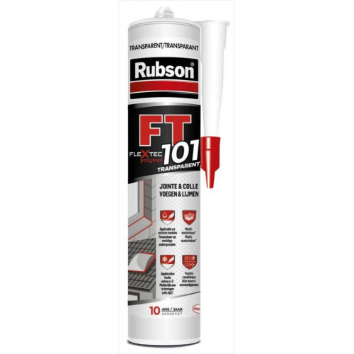 Mastic d'étanchéité toute destination RUBSON Ft101 280 ml transparent - RUBSON