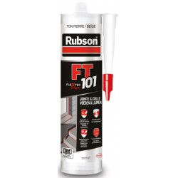 Mastic d'étanchéité toute destination RUBSON qualité pro Ft101 280 ml ton pierre de marque RUBSON, référence: B5955400