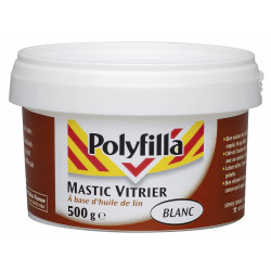 Mastic d'étanchéité vitrier POLYFILLA 500 g blanc de marque POLYFILLA, référence: B5955600