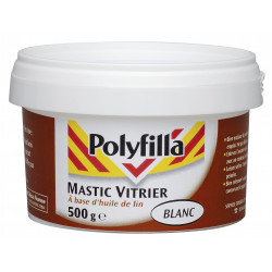 Mastic d'étanchéité vitrier POLYFILLA 500 g blanc - POLYFILLA