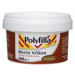 Mastic d'étanchéité vitrier POLYFILLA 500 g marron de marque POLYFILLA, référence: B5955700