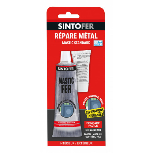 Mastic et durcisseur Sinto fer SINTO, mastic 115 g + durcis 10 gr - SINTO