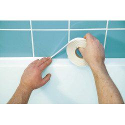 Mastic prêt à poser adhésif d'étanchéité RUBSON cuisine et bain Easy 3,5 m blanc - RUBSON