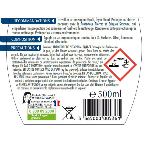 Nettoyant insert et cheminée STARWAX 0,5 L - Starwax