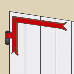 Paire d'équerres acier prépeint, H.250 x L.300 x P.21 mm - AFBAT