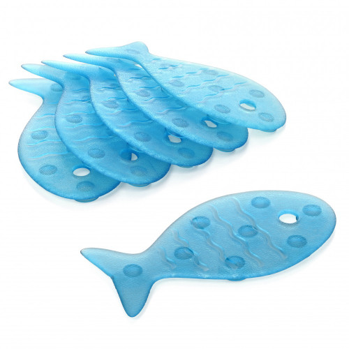 Pastilles antidérapantes bleu pour baignoire / douche, Fish - TATAY