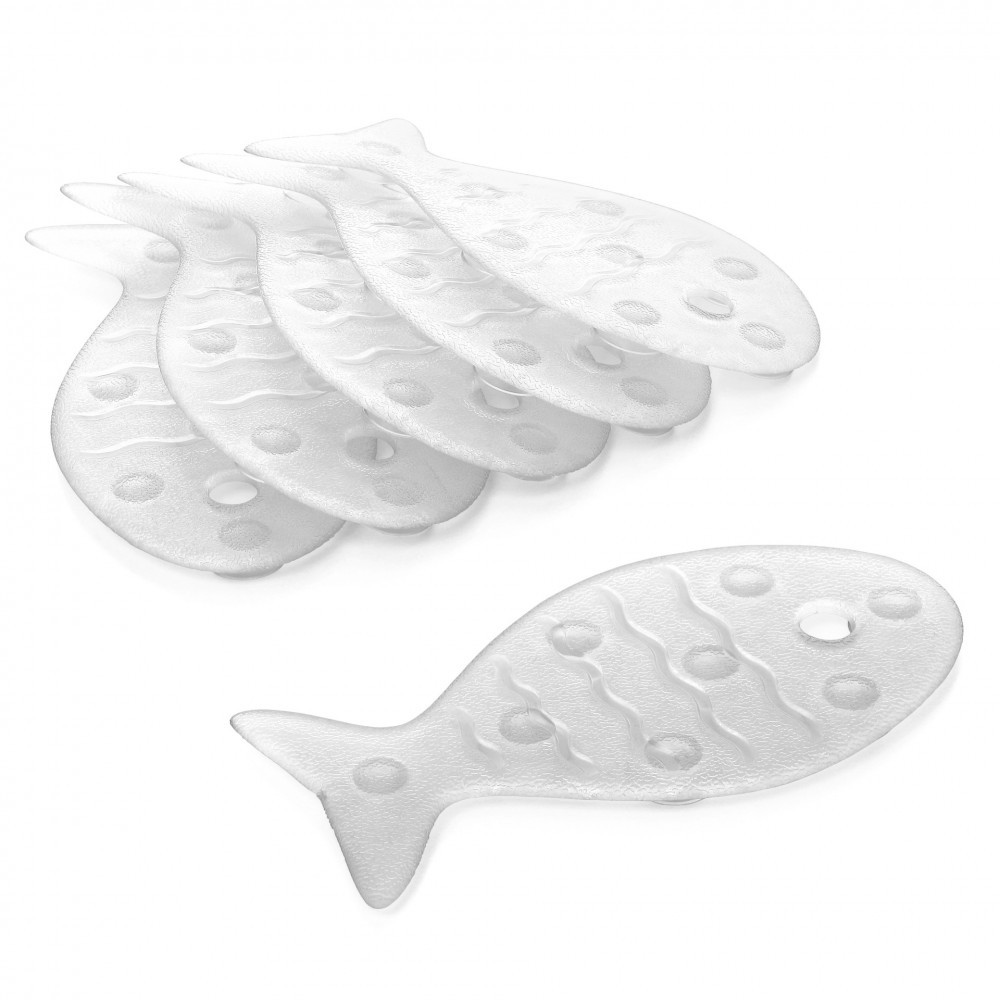 Pastilles antidérapantes transparent pour baignoire / douche, Fish