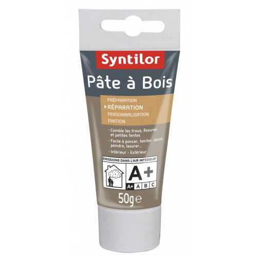 Pâte à bois SYNTILOR, acajou foncé, 50 g - SYNTILOR