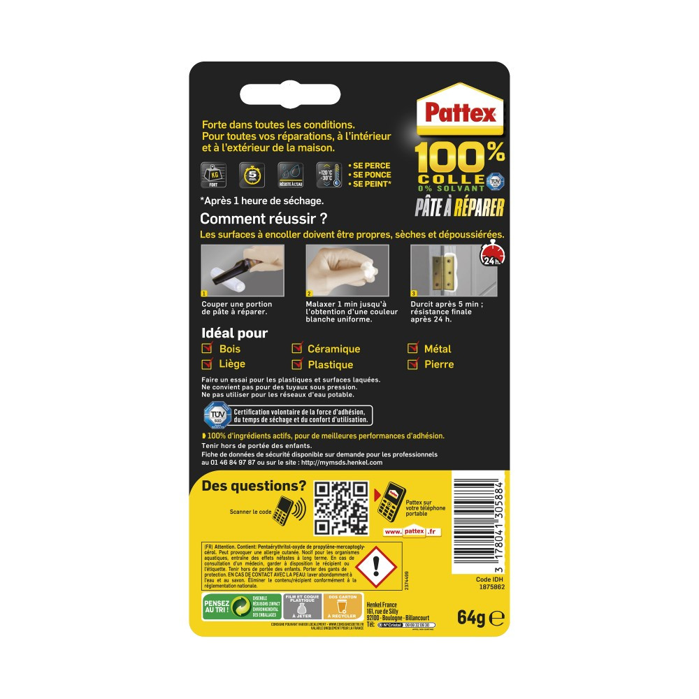 Pattex Pâte à Réparer – 48g – Neuf, Jamais Ouvert
