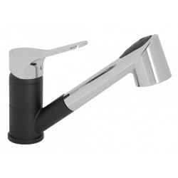 Mitigeur de cuisine avec douchette noir ROUSSEAU Maöré de marque ROUSSEAU, référence: B5973700