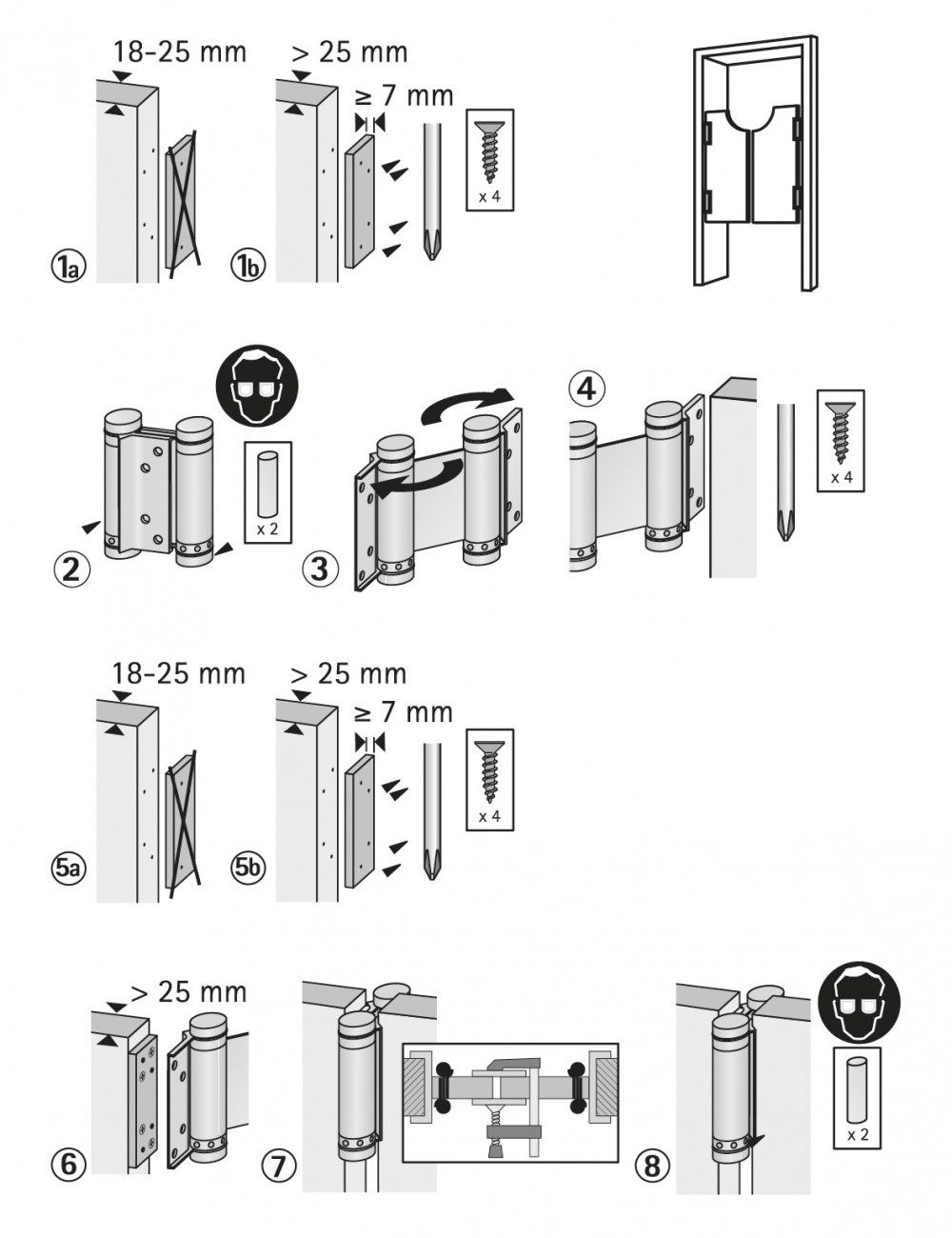 Gah-Alberts 411671 Paumelle De Porte Va-et-vient En Acier Avec Surface