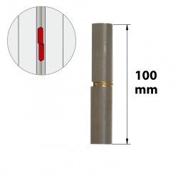 Paumelle sans lame acier brut, H.100 x L.25 x P.16 mm de marque AFBAT, référence: B5976700