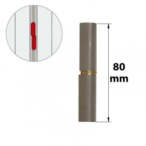 Paumelle sans lame acier brut, H.80 x L.18 x P.14 mm - AFBAT