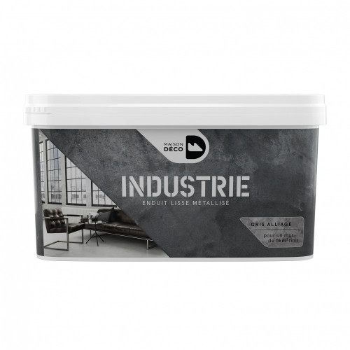 Peinture à effet, Industrie MAISON DECO, gris alliage, 4 kg - MAISON DECO