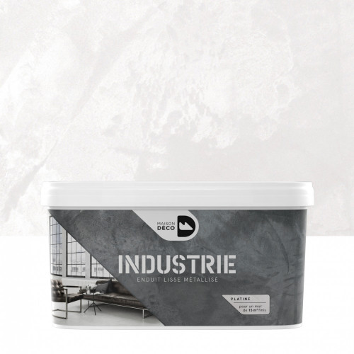 Peinture à effet, Industrie MAISON DECO, platine, 4 kg - MAISON DECO