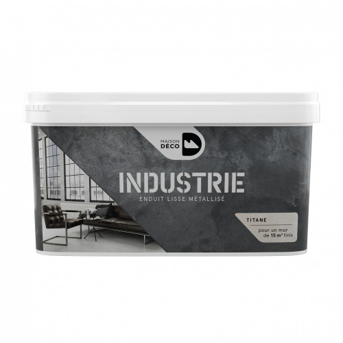 Peinture à effet, Industrie MAISON DECO, titane, 4 kg - MAISON DECO