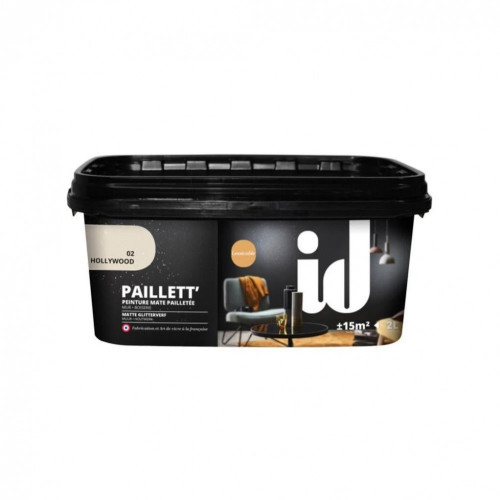 Peinture à effet, Paillett', beige hollywood, 2 l - ID