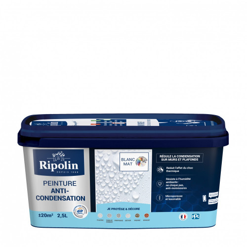 Peinture anticondensation Rip etanch, RIPOLIN blanc 2.5 l - RIPOLIN