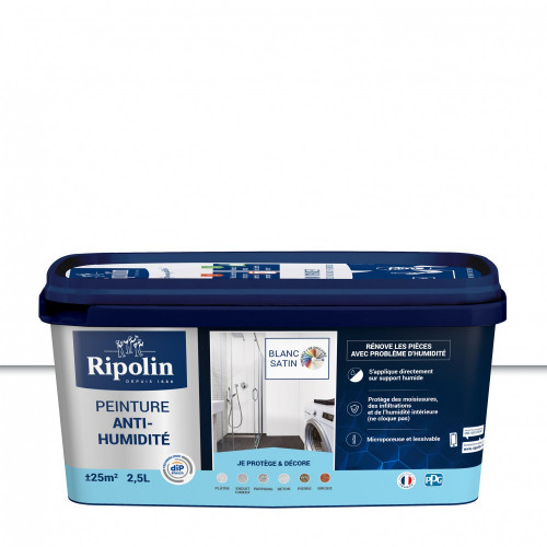 Peinture antihumidité Rip etanch, RIPOLIN blanc 2.5 l - RIPOLIN