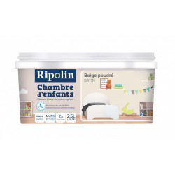 Peinture beige poudré satin RIPOLIN Chambre enfants 2.5 l - RIPOLIN