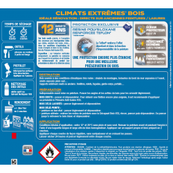 Peinture bois extérieur Climats extrêmes® V33, brillant blanc brillant 5 l - V33