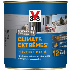 Peinture bois extérieur Climats extrêmes® V33, gris galet mat 0.5 l - V33