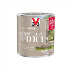 Peinture bois extérieur Couleurs d'ici® V33, beige nature velours 0.5 l - V33