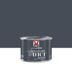 Peinture bois extérieur Couleurs d'ici® V33, bleu encré velours 0.125 l de marque V33, référence: B5988500