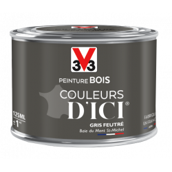 Peinture bois extérieur Couleurs d'ici® V33, gris feutré velours 0.125 l - V33