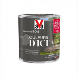 Peinture bois extérieur Couleurs d'ici® V33, gris feutré velours 0.5 l - V33